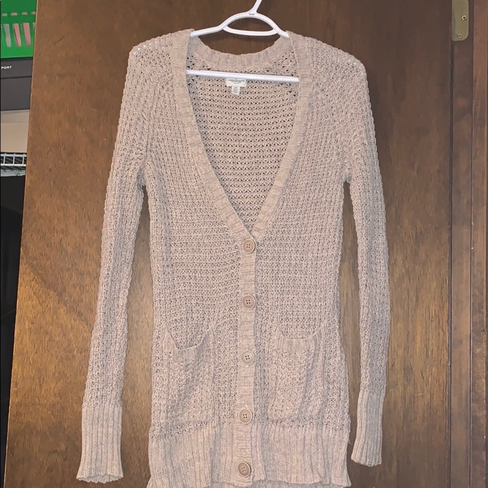 Tan/Cream Classic Cardigan